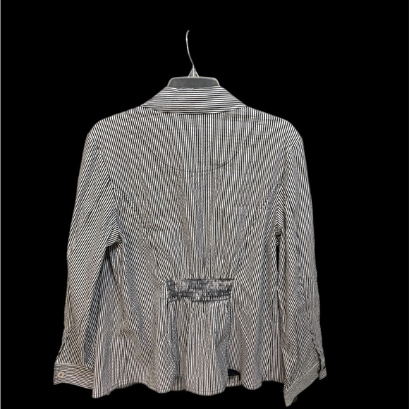 Preppy Women’s Navy Seersucker Jacket Size 1X - Picture 2 of 4